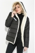 Куртка женская (полубатал) на меху 77PD8651 черный