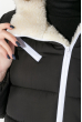 Куртка женская (полубатал) на меху 77PD8651 черный