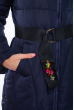 Куртка женская с поясом 120PSKL2258 темно-синий