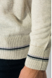 Пуловер мужской однотонный 50PD338 светло-серый меланж