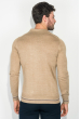 Пуловер мужской однотонный 50PD338 бежевый меланж