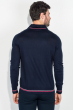Пуловер мужской однотонный 50PD338 темно-синий