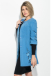 Пальто женское нашивки цветочных веток, рукав три четверти 69PD970 голубой