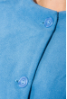 Пальто женское нашивки цветочных веток, рукав три четверти 69PD970 голубой
