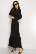 Легкое однотонное платье  640F001-1 черный