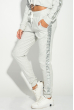 Костюм женский спортивный с серебристыми пайетками 32P024 светло-серый