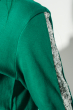 Костюм женский спортивный с серебристыми пайетками 32P024 зеленый