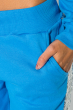 Костюм женский спортивный с серебристыми пайетками 32P024 голубой
