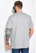 Стильная футболка с принтом 148P114-1 светло-серый меланж