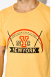 Хлопковая мужская футболка 134P016 желтый