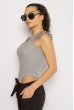 Хлопковое боди женское 629F918 серый Хлопковое боди женское 629F918 серый