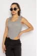 Хлопковое боди женское 629F918 серый Хлопковое боди женское 629F918 серый