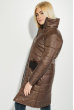 Куртка женская теплая с высоким воротником 76PD1110 коричневый