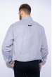 Рубашка в мелкую полоску 199P0713-1 серо-белый