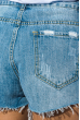 Шорты женские джинс рваные с карманами 994K001 светло-синий