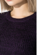 Свитер женский с круглым вырезом, однотонный 342V003 черно-фиолетовый