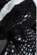 Шарф женский двуцветный 120PROS008 черно-молочный