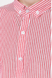 Рубашка мужская в полоску  511F008 бело-красный