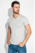 Футболка мужская c V-образным вырезом 201F012 светло-серый