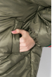 Пальто женское зимнее, стильный крой 69P01057 оливковый