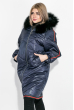 Пальто женское зимнее, стильный крой 69P01057 синий