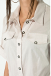 Рубашка женская, однотонная, короткий рукав 81P0007 бежевый