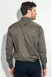 Рубашка мужская двойной воротник в полоску 50PD15601 черно-карамельный