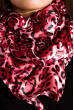 Шарф женский 120PELMR019 розово-черный