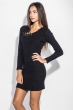 Платье женское, ассиметричный вырез 387F003 черный