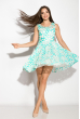 Платье женское с цветочным принтом 964K040 бирюзовый