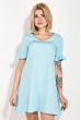 Платье женское, короткое, яркие цвета 74P101 голубой