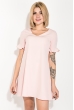Платье женское, короткое, яркие цвета 74P101 пудровый