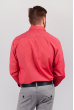 Рубашка мужская красная, в полоску №222F035 красный