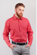 Рубашка мужская красная, в полоску №222F035 красный