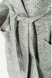 Пальто женское в мелкий горошек 64PD190-4 серый горошек
