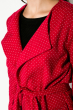 Пальто женское в мелкий горошек 64PD190-4 красный горошек