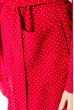 Пальто женское в мелкий горошек 64PD190-4 красный горошек