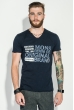 Футболка мужская c крупными надписями 50P1004 чернильный Футболка мужская c крупными надписями 50P1004 чернильный