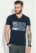 Футболка мужская c крупными надписями 50P1004 чернильный Футболка мужская c крупными надписями 50P1004 чернильный