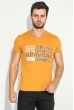 Футболка мужская c крупными надписями 50P1004 горчичный Футболка мужская c крупными надписями 50P1004 горчичный