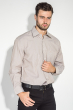 Рубашка мужская с крупным карманом 50PD0033 коричневая полоска