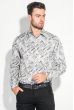 Рубашка мужская светлый принт 3220-4 серо-грифельный