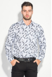Рубашка мужская светлый принт 3220-4 бело-грифельный