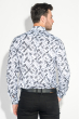 Рубашка мужская светлый принт 3220-4 бело-грифельный