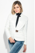 Куртка женская на одной кнопке, однотонная и металлик 69PD1050 белый