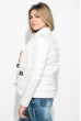 Куртка женская на одной кнопке, однотонная и металлик 69PD1050 белый