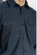 Рубашка с длинными рукавами 201P017 темно-синий