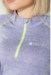 Батник спортивный женский с цветной строчкой 306V001-1 сиреневый меланж
