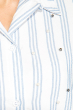 Рубашка женская светлая, в полоску 266F024-2 бело-голубой