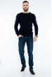 Стильный мужской джемпер  520F1103 чернильный